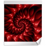 Red Glossy Fractal Spiral Canvas 20  x 24 