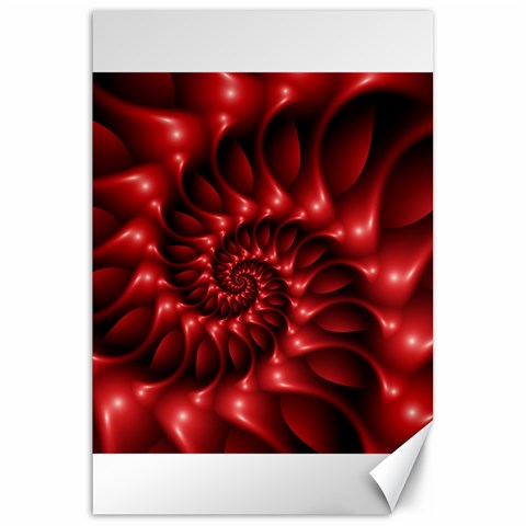 Red Glossy Fractal Spiral Canvas 20  x 30  from ArtsNow.com 19.62 x28.9  Canvas - 1