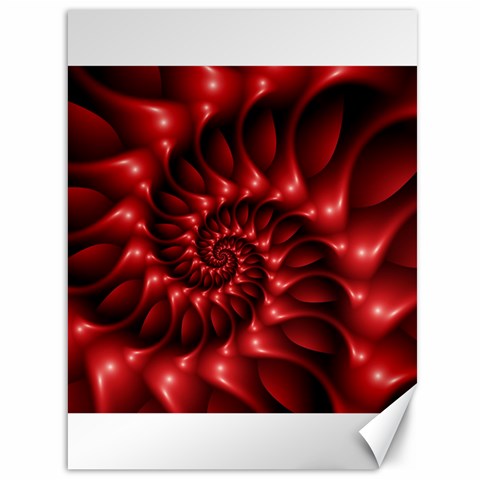 Red Glossy Fractal Spiral Canvas 36  x 48  from ArtsNow.com 35.26 x46.15  Canvas - 1