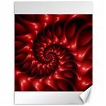 Red Glossy Fractal Spiral Canvas 36  x 48 