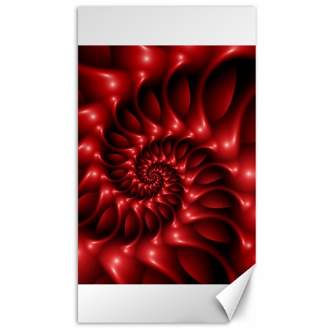 Red Glossy Fractal Spiral Canvas 40  x 72  from ArtsNow.com 39.28 x69.23  Canvas - 1