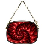 Red Glossy Fractal Spiral Chain Purse (Two Sides)