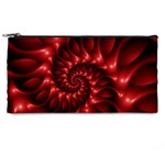 Red Glossy Fractal Spiral Pencil Case