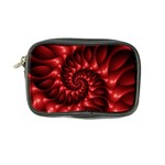 Red Glossy Fractal Spiral Coin Purse