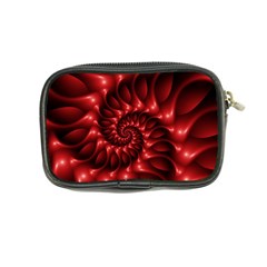 Red Glossy Fractal Spiral Coin Purse from ArtsNow.com Back