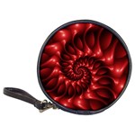 Red Glossy Fractal Spiral Classic 20-CD Wallet