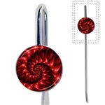 Red Glossy Fractal Spiral Book Mark