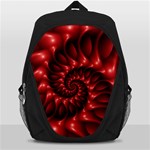 Red Glossy Fractal Spiral Backpack Bag