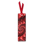 Red Glossy Fractal Spiral Small Book Mark