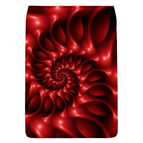 Red Glossy Fractal Spiral Removable Flap Cover (S) from ArtsNow.com Front