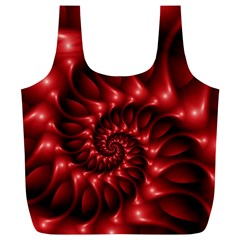 Red Glossy Fractal Spiral Full Print Recycle Bag (XL) from ArtsNow.com Front