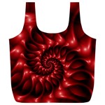 Red Glossy Fractal Spiral Full Print Recycle Bag (XL)