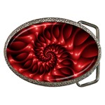 Red Glossy Fractal Spiral Belt Buckle