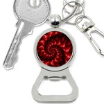 Red Glossy Fractal Spiral Bottle Opener Key Chain