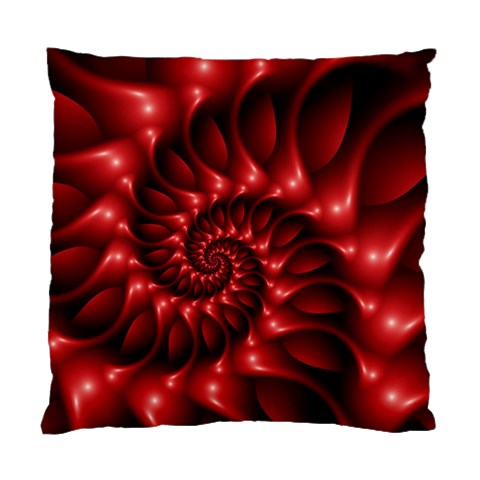 Red Glossy Fractal Spiral Standard Cushion Case (One Side) from ArtsNow.com Front