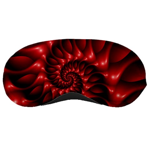 Red Glossy Fractal Spiral Sleeping Mask from ArtsNow.com Front