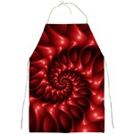 Red Glossy Fractal Spiral Full Print Apron