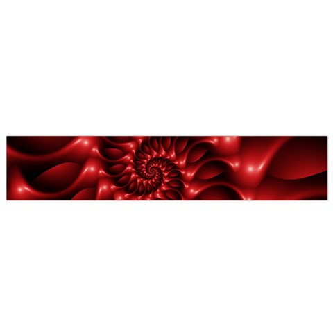 Red Glossy Fractal Spiral Flano Scarf (Small) from ArtsNow.com Front