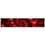 Red Glossy Fractal Spiral Flano Scarf (Small)