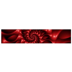 Red Glossy Fractal Spiral Flano Scarf (Small) from ArtsNow.com Back