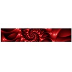 Red Glossy Fractal Spiral Flano Scarf (Large)