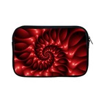 Red Glossy Fractal Spiral Apple iPad Mini Zipper Case