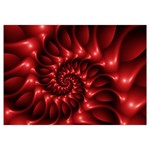 Red Glossy Fractal Spiral Samsung Galaxy Note 4 Case (White)