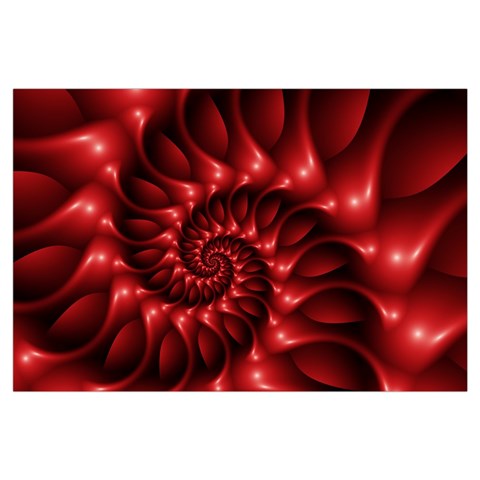 Red Glossy Fractal Spiral Samsung Galaxy Note 4 Case (Black) from ArtsNow.com Front