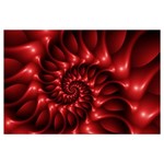 Red Glossy Fractal Spiral Samsung Galaxy Note 4 Case (Black)