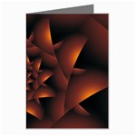 Burnt Orange Dark Spiral Fractal  Greeting Cards (Pkg of 8)