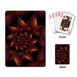 Burnt Orange Dark Spiral Fractal  Playing Cards Single Design