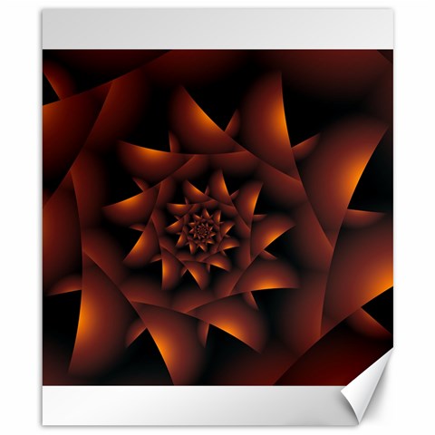 Burnt Orange Dark Spiral Fractal  Canvas 8  x 10  from ArtsNow.com 8.15 x9.66  Canvas - 1