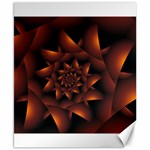 Burnt Orange Dark Spiral Fractal  Canvas 8  x 10 