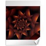 Burnt Orange Dark Spiral Fractal  Canvas 12  x 16 