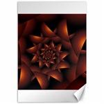 Burnt Orange Dark Spiral Fractal  Canvas 12  x 18 