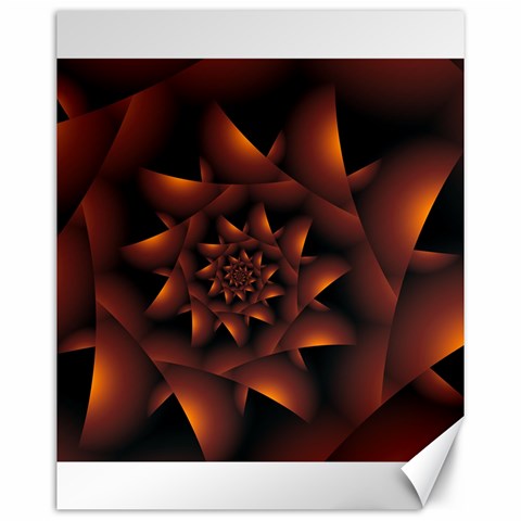 Burnt Orange Dark Spiral Fractal  Canvas 16  x 20  from ArtsNow.com 15.75 x19.29  Canvas - 1