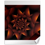 Burnt Orange Dark Spiral Fractal  Canvas 16  x 20 