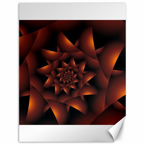 Burnt Orange Dark Spiral Fractal  Canvas 18  x 24  from ArtsNow.com 17.8 x23.08  Canvas - 1