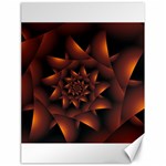 Burnt Orange Dark Spiral Fractal  Canvas 18  x 24 