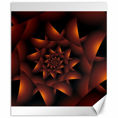 Burnt Orange Dark Spiral Fractal  Canvas 20  x 24  from ArtsNow.com 19.57 x23.15  Canvas - 1