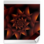 Burnt Orange Dark Spiral Fractal  Canvas 20  x 24 