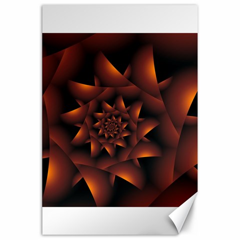 Burnt Orange Dark Spiral Fractal  Canvas 20  x 30  from ArtsNow.com 19.62 x28.9  Canvas - 1