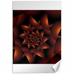 Burnt Orange Dark Spiral Fractal  Canvas 20  x 30 