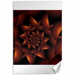 Burnt Orange Dark Spiral Fractal  Canvas 24  x 36 