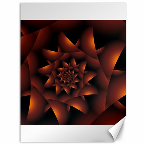 Burnt Orange Dark Spiral Fractal  Canvas 36  x 48  from ArtsNow.com 35.26 x46.15  Canvas - 1