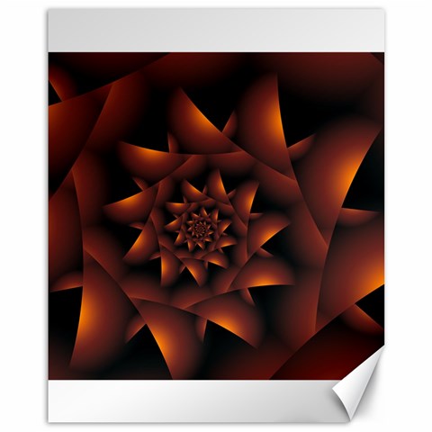 Burnt Orange Dark Spiral Fractal  Canvas 11  x 14  from ArtsNow.com 10.95 x13.48  Canvas - 1