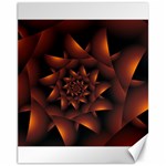 Burnt Orange Dark Spiral Fractal  Canvas 11  x 14 