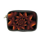 Burnt Orange Dark Spiral Fractal  Coin Purse