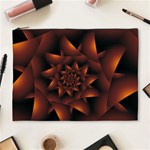 Burnt Orange Dark Spiral Fractal  Cosmetic Bag (XL)