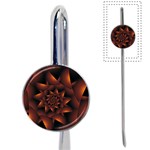 Burnt Orange Dark Spiral Fractal  Book Mark